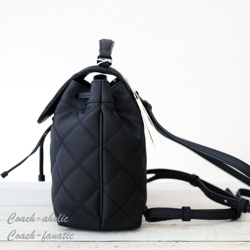 NWT Tory Burch Willa Backpack in Matte Black 145276 - Picture 6 of 11